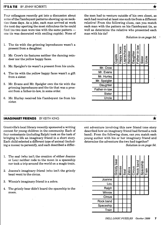 logic puzzles