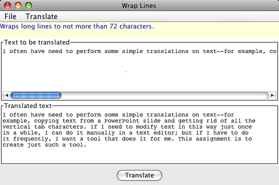 screenshot of GUI